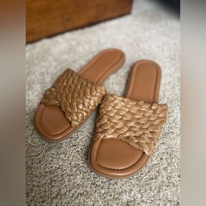 Nine West Flat Woven Slide Sandals Women's Size 9M